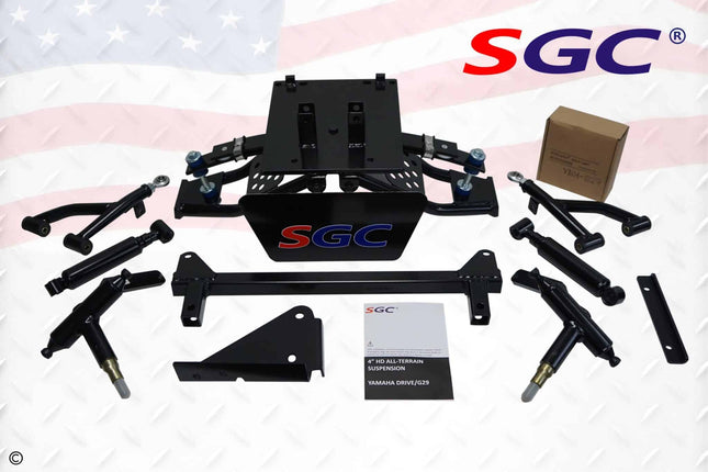 SGC 4″ Heavy Duty Double A-Arm Lift Kit for Yamaha G29 “Drive” (Electric or Gas)
