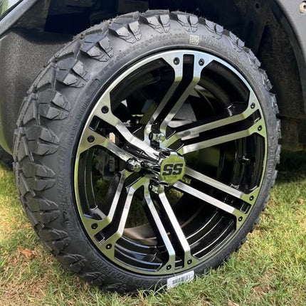 SGC 14" Terminator Golf Cart Wheels Premounted on Stinger 20" All Terrain Tires