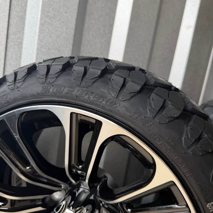 SGC 14" Vector Golf Cart Wheels Premounted on Stinger 20" All Terrain Tires