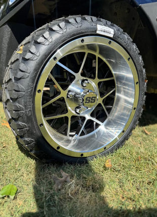SGC 14" Venom Golf Cart Wheels Premounted on Stinger 20" All Terrain Tires
