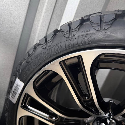 SGC 14" Vector Golf Cart Wheels Premounted on Stinger 20" All Terrain Tires