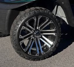 SGC 14" Lancer Golf Cart Wheels Premounted on Stinger 20" All Terrain Tires