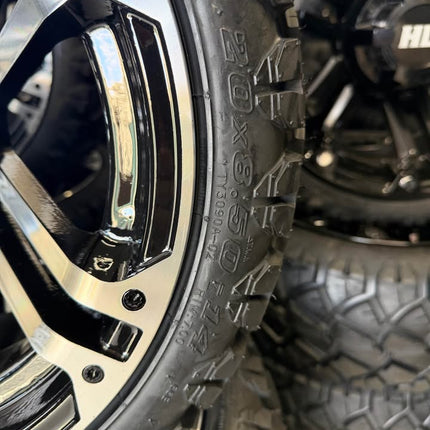 SGC 14" Terminator Golf Cart Wheels Premounted on Stinger 20" All Terrain Tires
