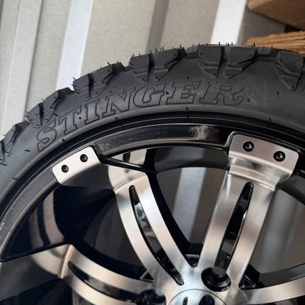 SGC 14" Tempest Golf Cart Wheels Premounted on Stinger 20" All Terrain Tires