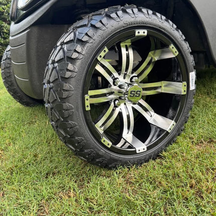 SGC 14" Tempest Golf Cart Wheels Premounted on Stinger 20" All Terrain Tires
