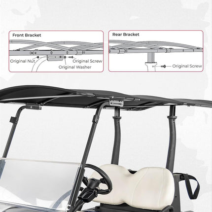 Canvas Sun Top 85in Extended Golf Cart Roof (Club Car)