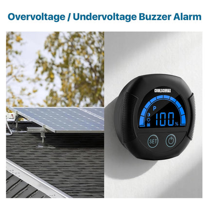 Universal Waterproof Golf Cart Battery Voltmeter & Capacity Monitor 12V–84V