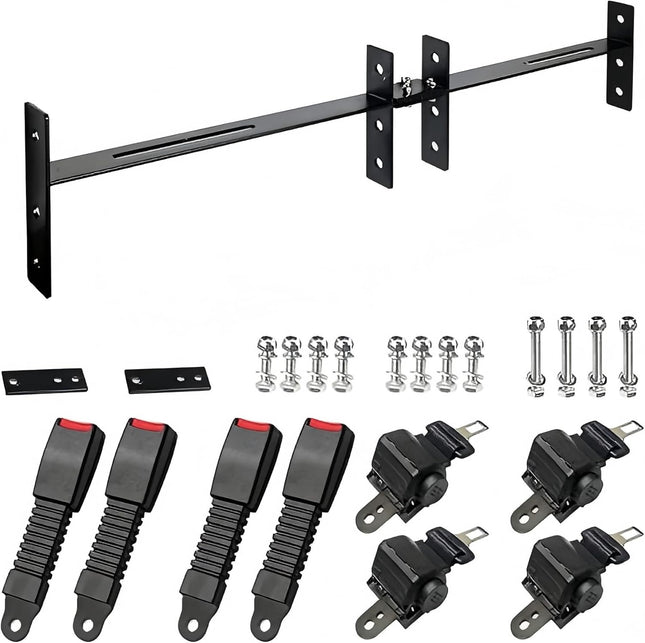 Universal Golf Cart Front and Rear Seat Belts (4 Passenger Standard)