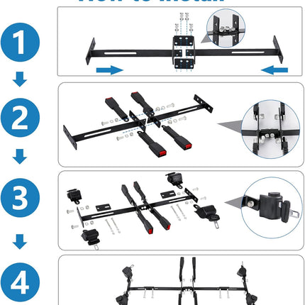 Universal Golf Cart Front and Rear Seat Belts (4 Passenger Standard)
