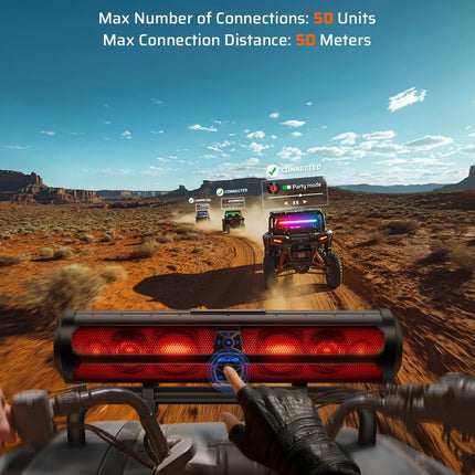 Ehaho 8-Speaker 29" Waterproof Golf Cart Bluetooth Soundbar