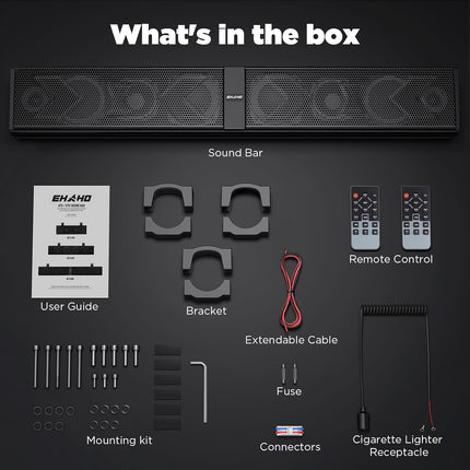 Ehaho 34" Waterproof Golf Cart Bluetooth Soundbar