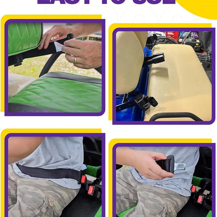 Universal Golf Cart Front and Rear Seat Belts (4 Passenger Standard)