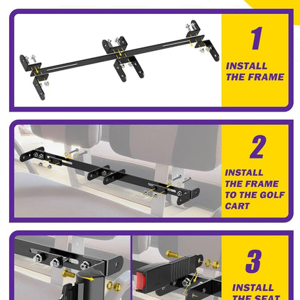 Universal Golf Cart Front and Rear Seat Belts (4 Passenger Standard)