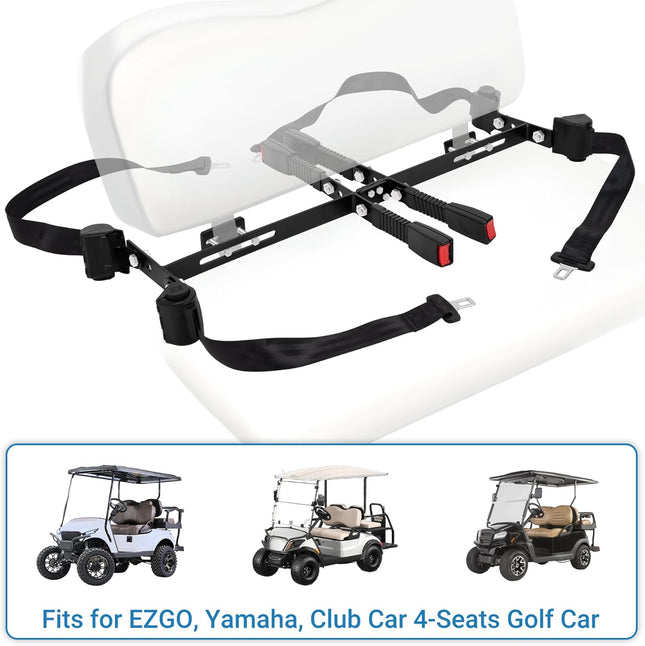 Universal Golf Cart Front and Rear Seat Belts (4 Passenger Standard)