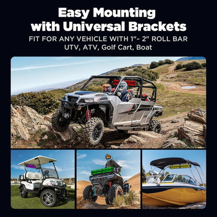 Ehaho 34" Waterproof Golf Cart Bluetooth Soundbar