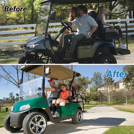 Universal Golf Cart Front and Rear Seat Belts (4 Passenger Standard)