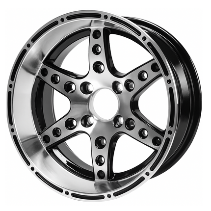 SGC 14″ Turbine Machined/Black Aluminum Alloy Wheel