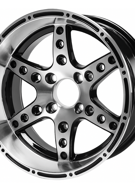 SGC 14″ Turbine Machined/Black Aluminum Alloy Wheel
