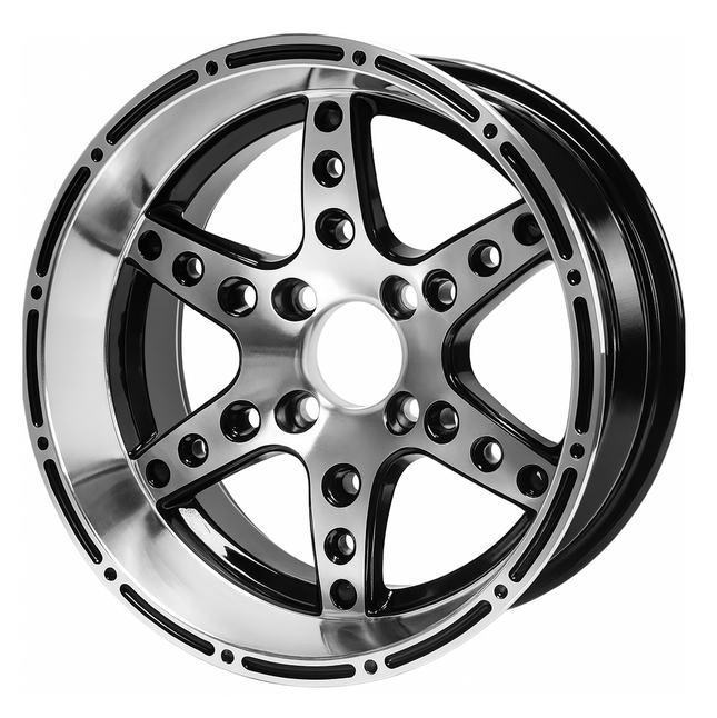 SGC 14″ Turbine Machined/Black Aluminum Alloy Wheel