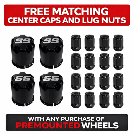 SGC 14" Black Rhino Golf Cart Wheels Premounted on Stinger 20" All Terrain Tires