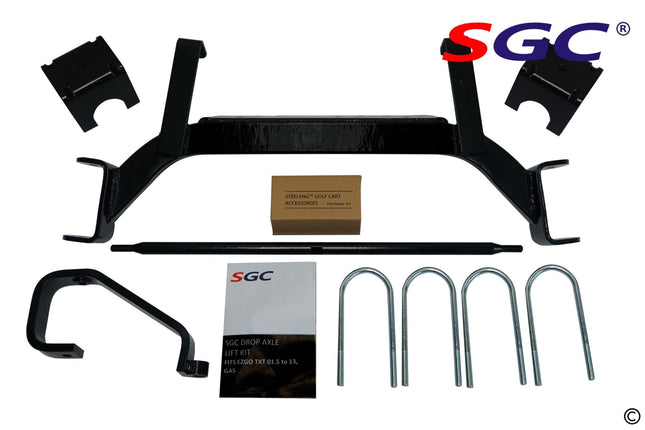 SGC 6″ Drop Axle Lift Kit for EZGO TXT/PDS (2001.5–2008 Gas)