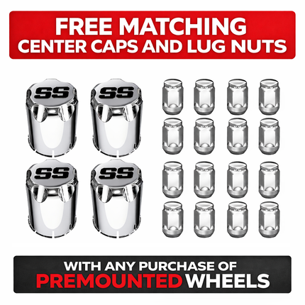 SGC 14" Lancer Golf Cart Wheels Premounted on Stinger 20" All Terrain Tires