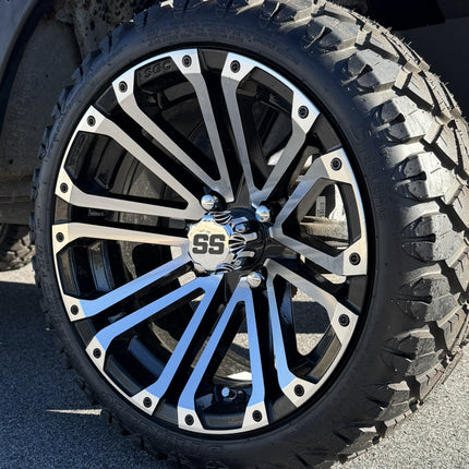 SGC 14" Lancer Golf Cart Wheels Premounted on Stinger 20" All Terrain Tires