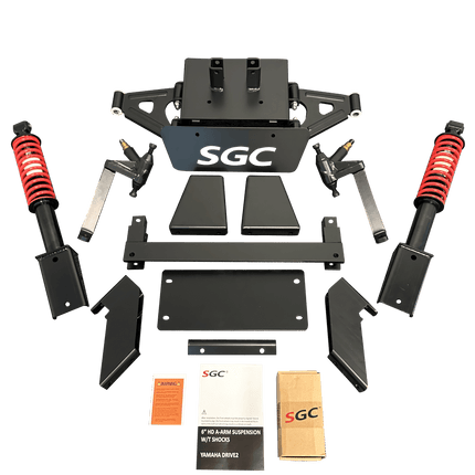 SGC 6″ A-Arm Lift Kit with Suspension Shocks for Yamaha Drive 2 (2017-Up Electric)