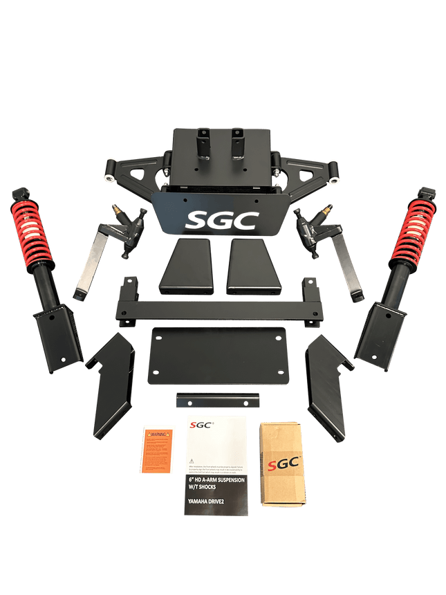 SGC 6″ A-Arm Lift Kit with Suspension Shocks for Yamaha Drive 2 (2017-Up Electric)