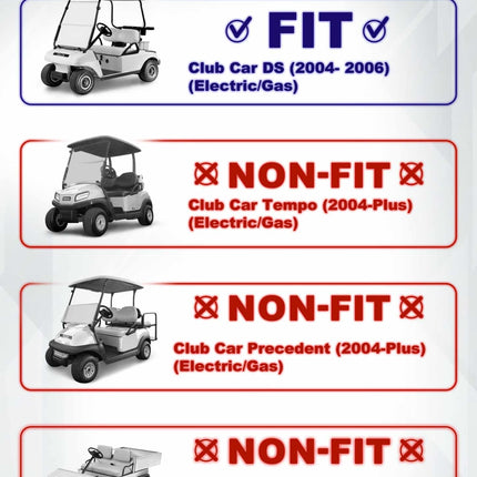 SGC 6″ Heavy Duty A-Arm Lift Kit with Built-In Coil-Over Shocks for Club Car DS (2004–2006)