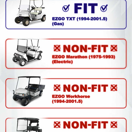 SGC 4″ Block Lift Kit for EZGO TXT (1994–2001.5 Gas)