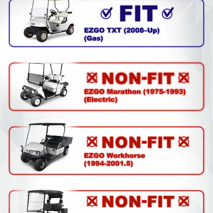 SGC 6″ Drop Axle Lift Kit for EZGO TXT (2008.5–Up Gas)