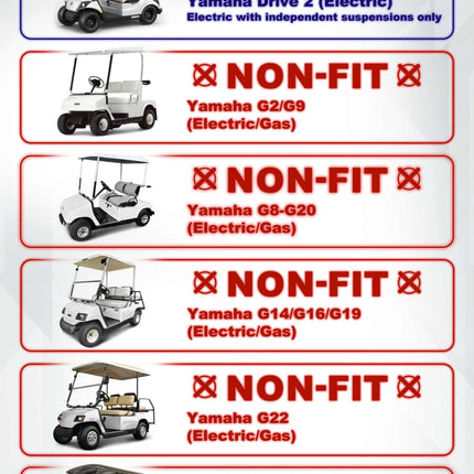 SGC 6″ A-Arm Lift Kit with Suspension Shocks for Yamaha Drive 2 (2017-Up Electric)