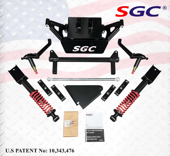 SGC 6″ A-Arm Lift Kit for Yamaha Drive 2 Fleet Model – Solid Axle (2017-Up Electric Only)