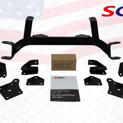 SGC 6″ Drop Axle Lift Kit for EZGO MPT / Workhorse 1200 (1994–2001.5 Gas)