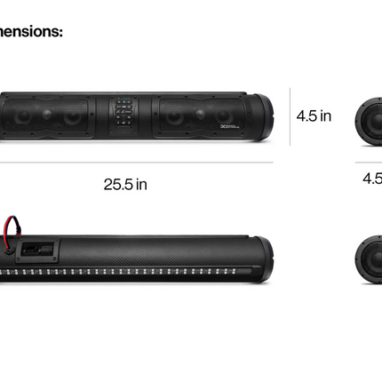 SoundExtreme SE28 Elite – 28″ Waterproof Golf Cart Bluetooth Soundbar