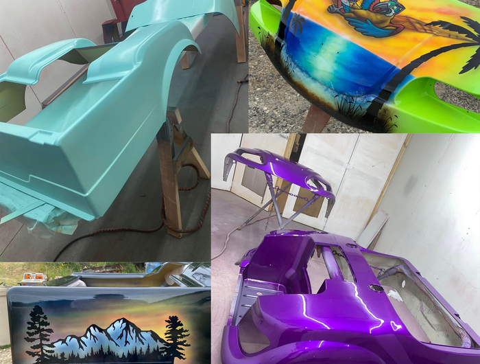 Custom Golf Cart Painting