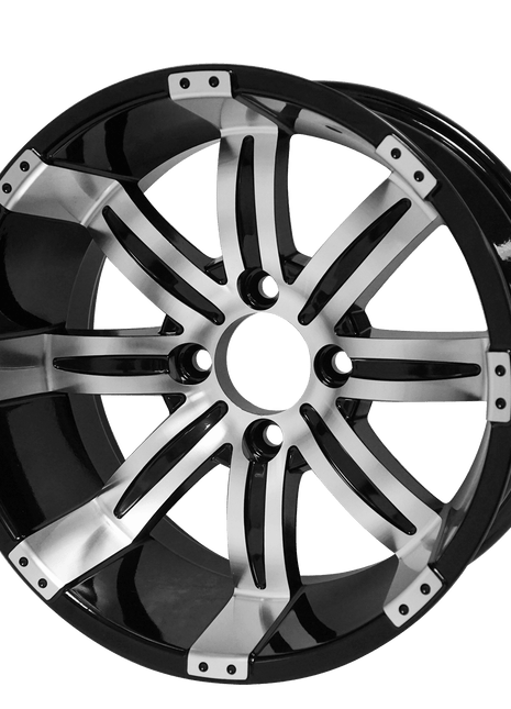 SGC 14″ Tempest Machined/Black Aluminum Alloy Wheel