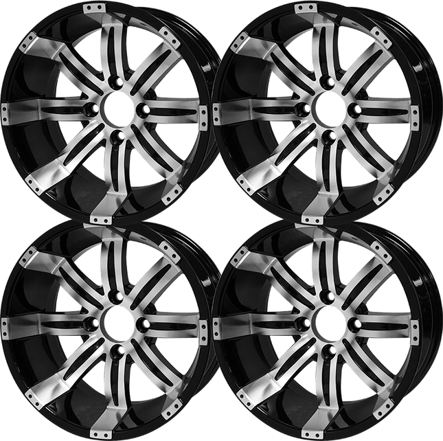 SGC 14″ Tempest Machined/Black Aluminum Alloy Wheel