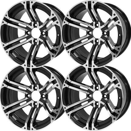 SGC 14″ Terminator Machined/Black Aluminum Alloy Wheel