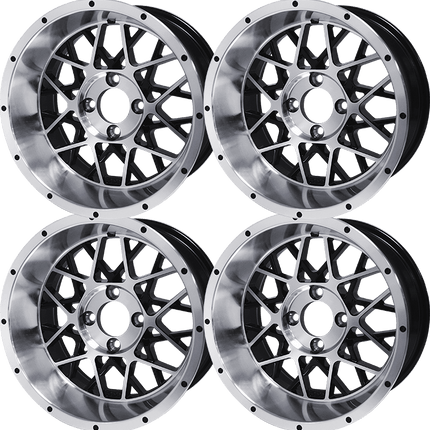 SGC 14″ Venom Machined/Black Aluminum Alloy Wheel