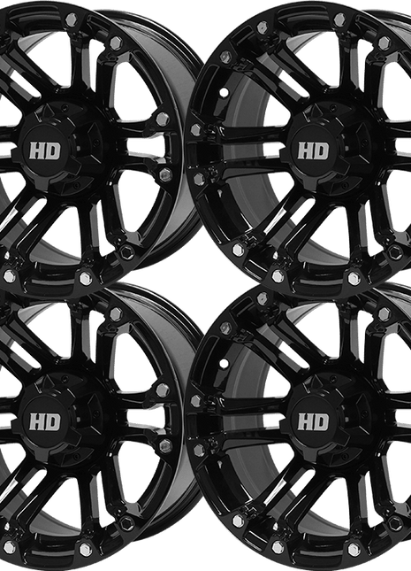 SGC 14″ Rhino Glossy Black Aluminum Alloy Wheel