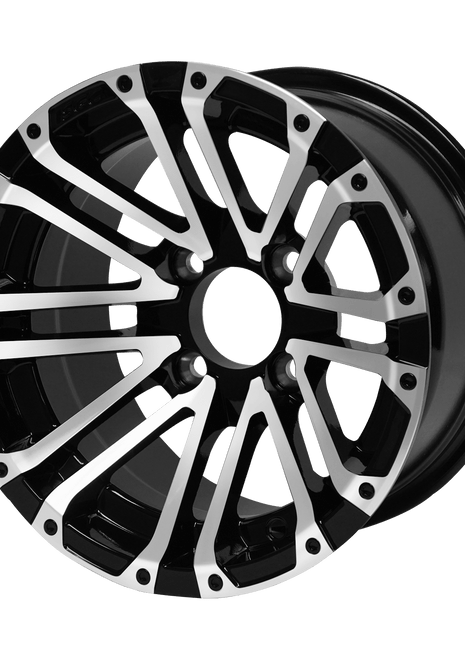 SGC 14″ Lancer Machined/Black Aluminum Alloy Wheel