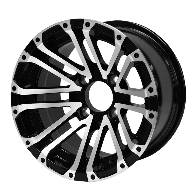 SGC 14″ Lancer Machined/Black Aluminum Alloy Wheel