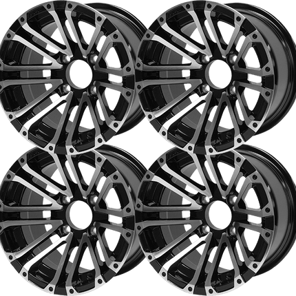SGC 14″ Lancer Machined/Black Aluminum Alloy Wheel