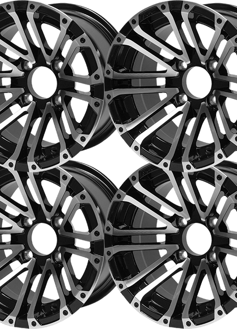 SGC 14″ Lancer Machined/Black Aluminum Alloy Wheel