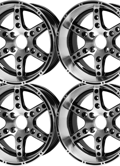 SGC 14″ Turbine Machined/Black Aluminum Alloy Wheel