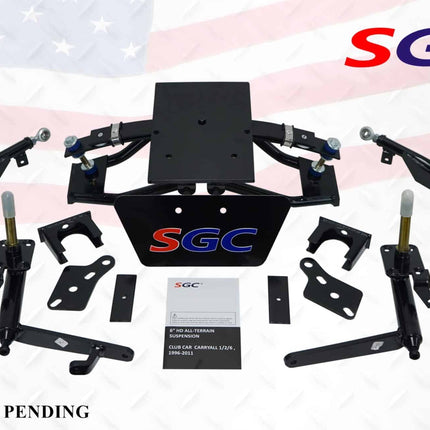 SGC 6″ Heavy Duty Double A-Arm Suspension Lift Kit for Club Car Carryall & Villager (1996–2011)