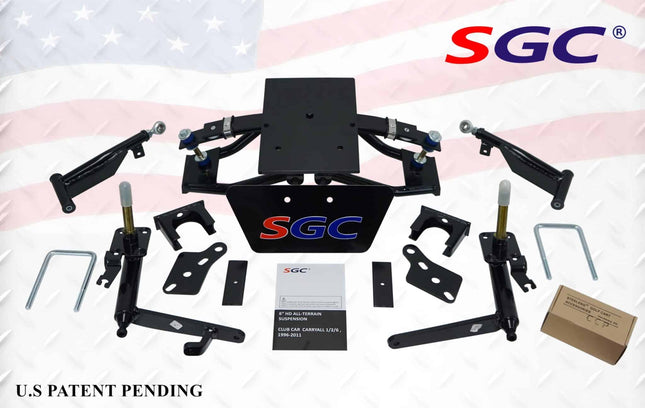 SGC 6″ Heavy Duty Double A-Arm Suspension Lift Kit for Club Car Carryall & Villager (1996–2011)